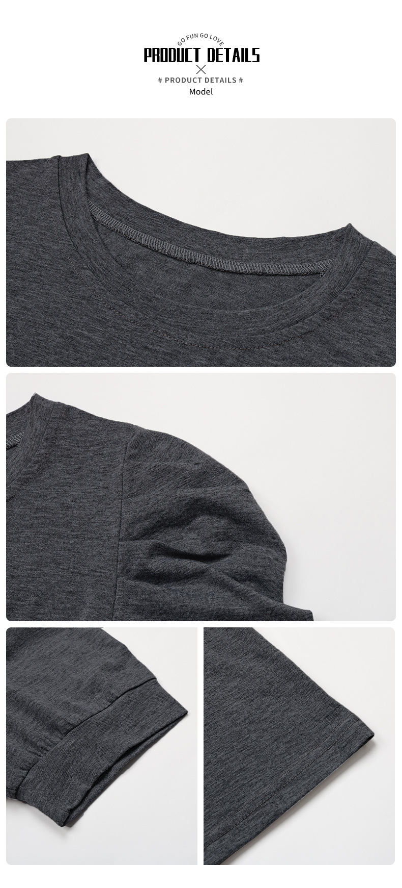 Women's Casual Puff Sleeve Crew Neck Top