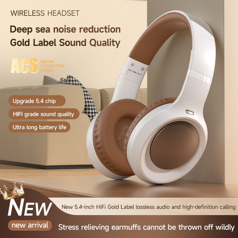Wireless Bluetooth 6.0 Headphones | Hi-Res Audio & 15H Battery
