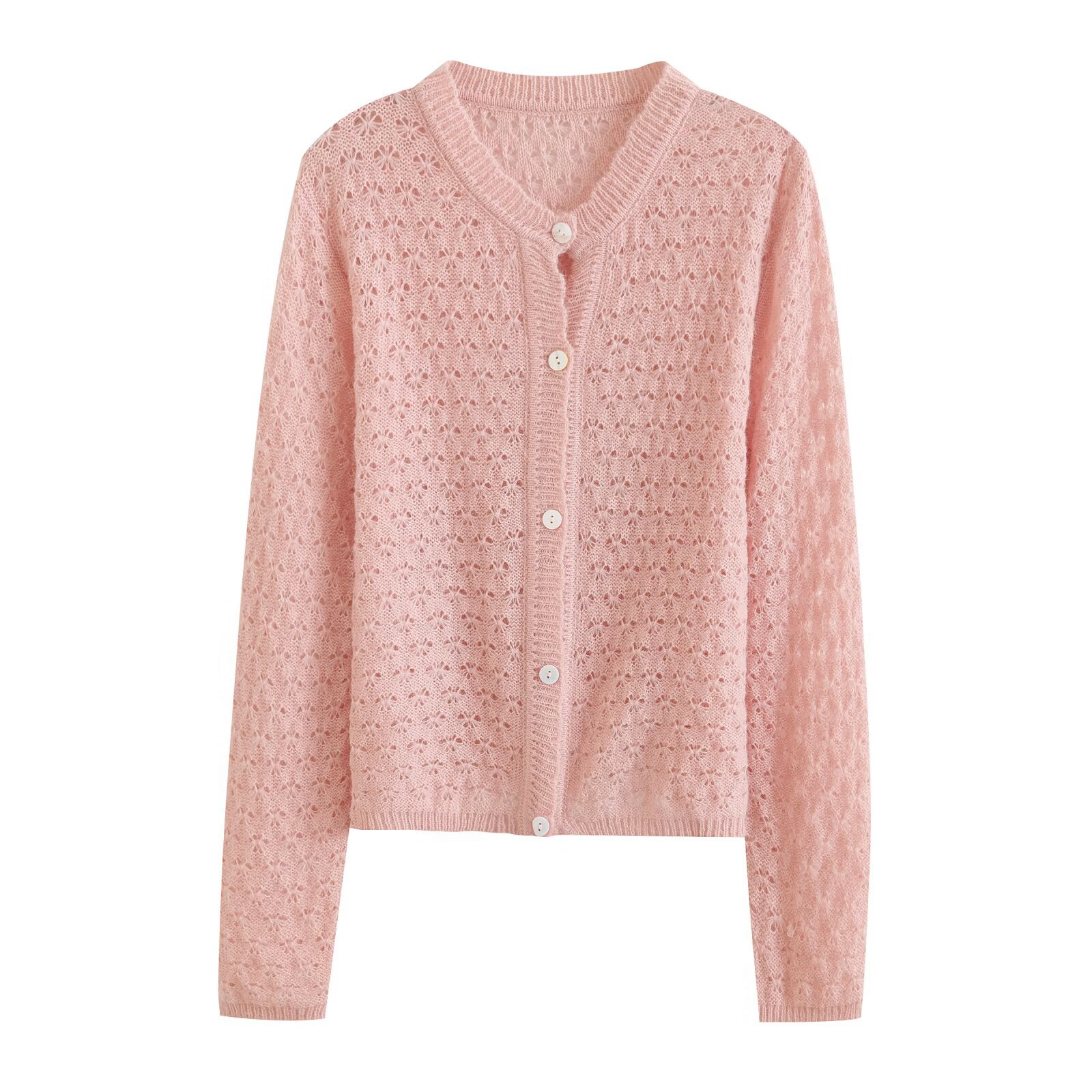 Knit Cardigan Korean Style Hollow Out KUN-00051