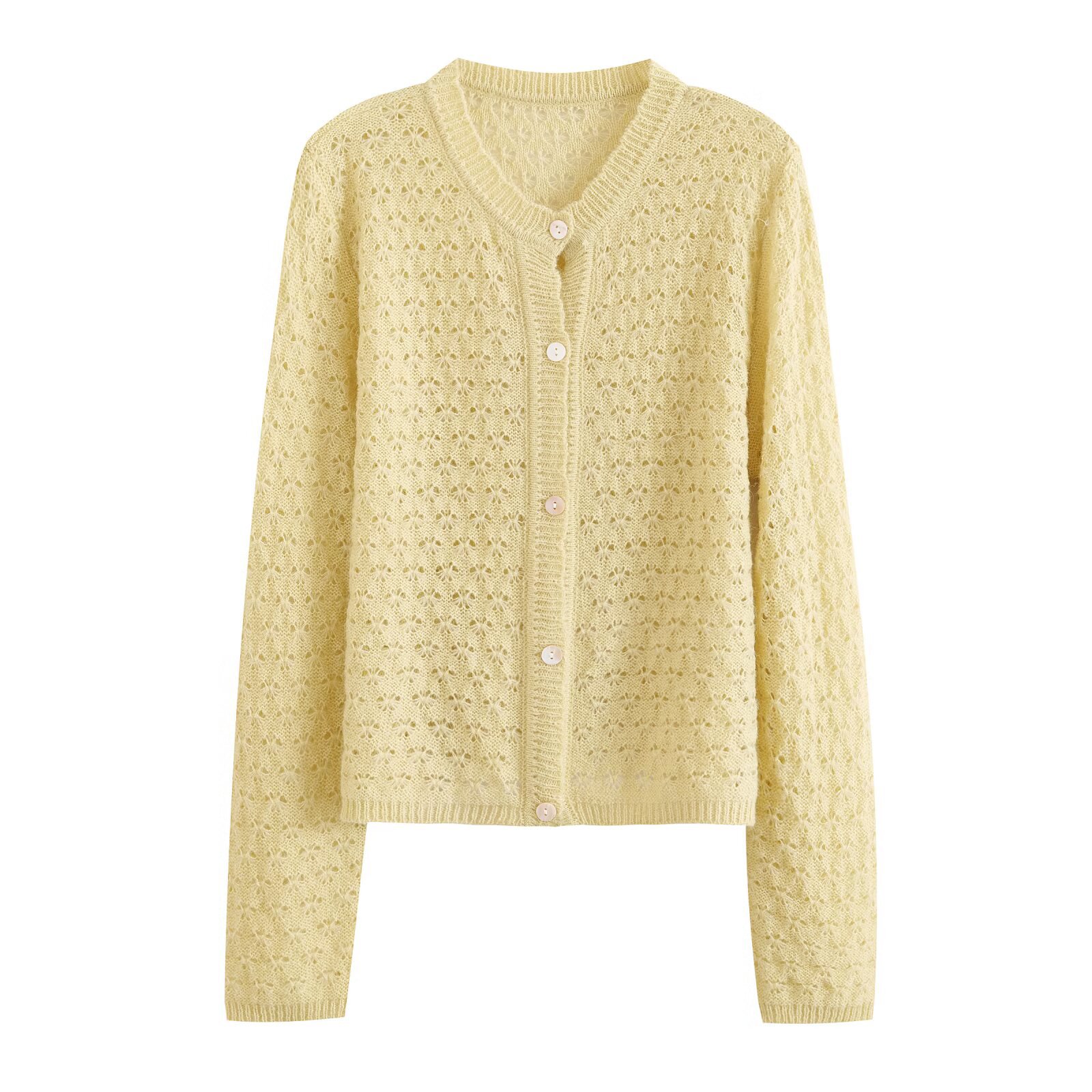 Knit Cardigan Korean Style Hollow Out KUN-00051