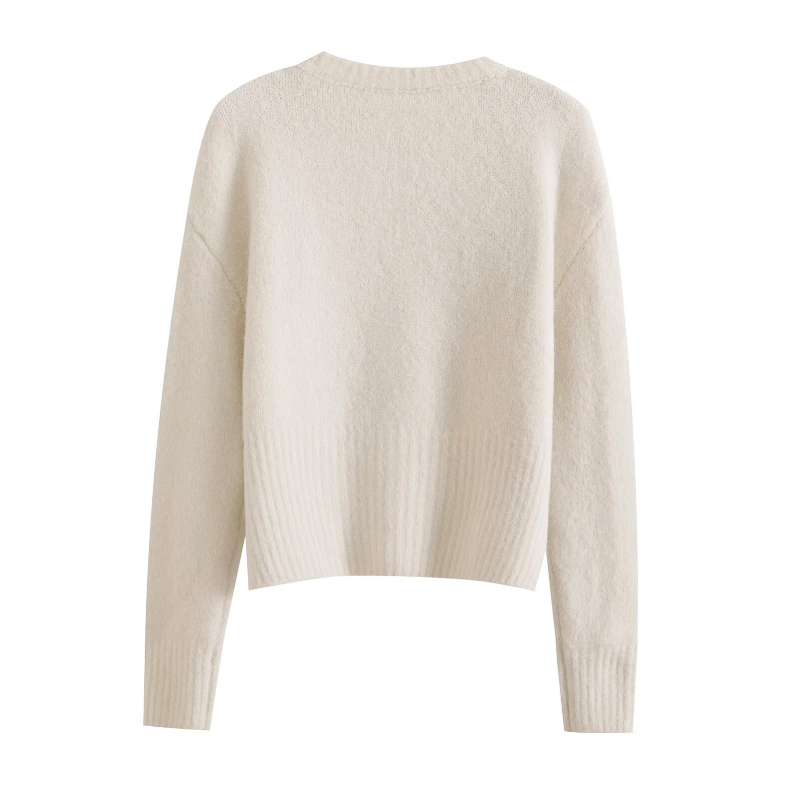 Knit Top Trendy Casual Cropped Sweater KUN-00017