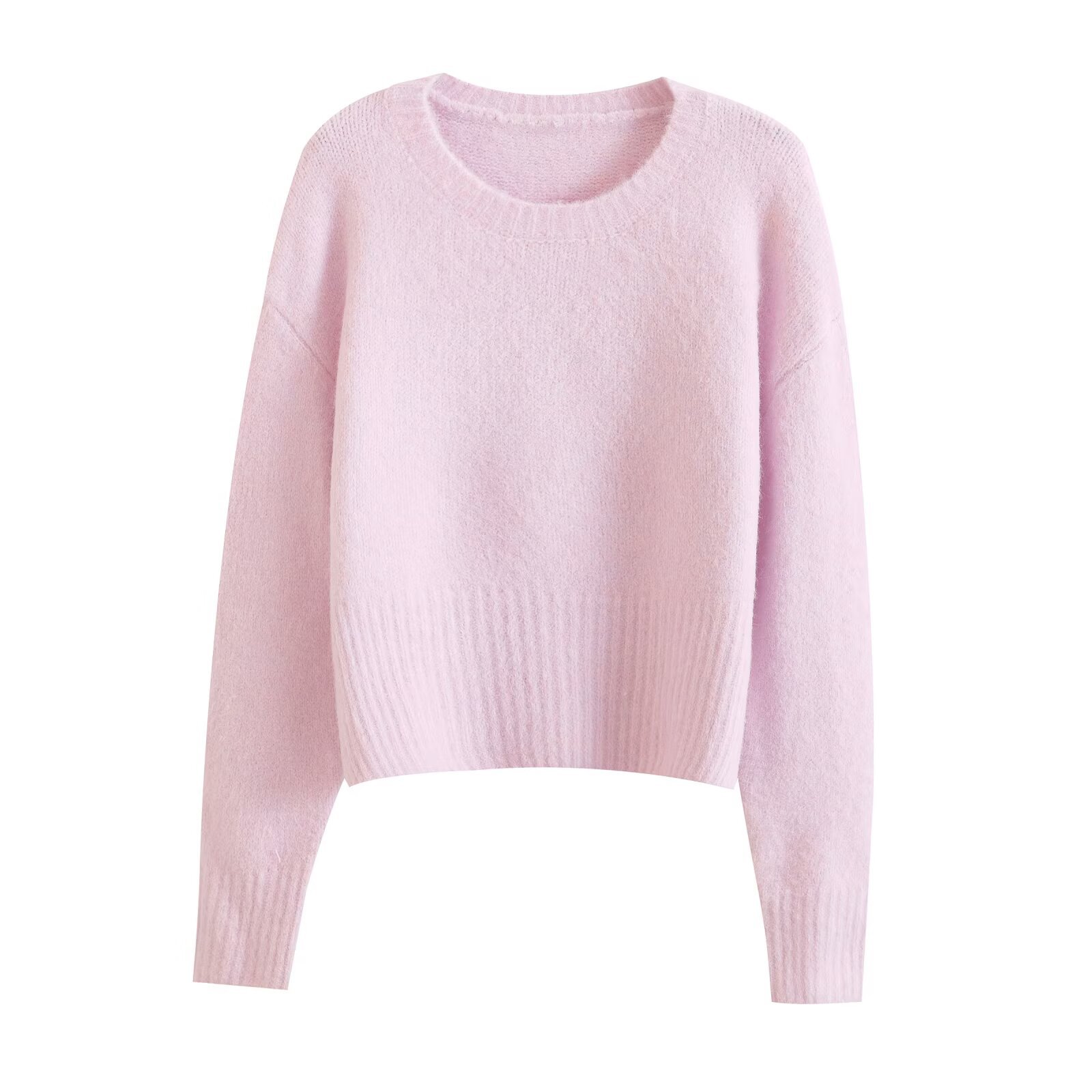 Knit Top Trendy Casual Cropped Sweater KUN-00017