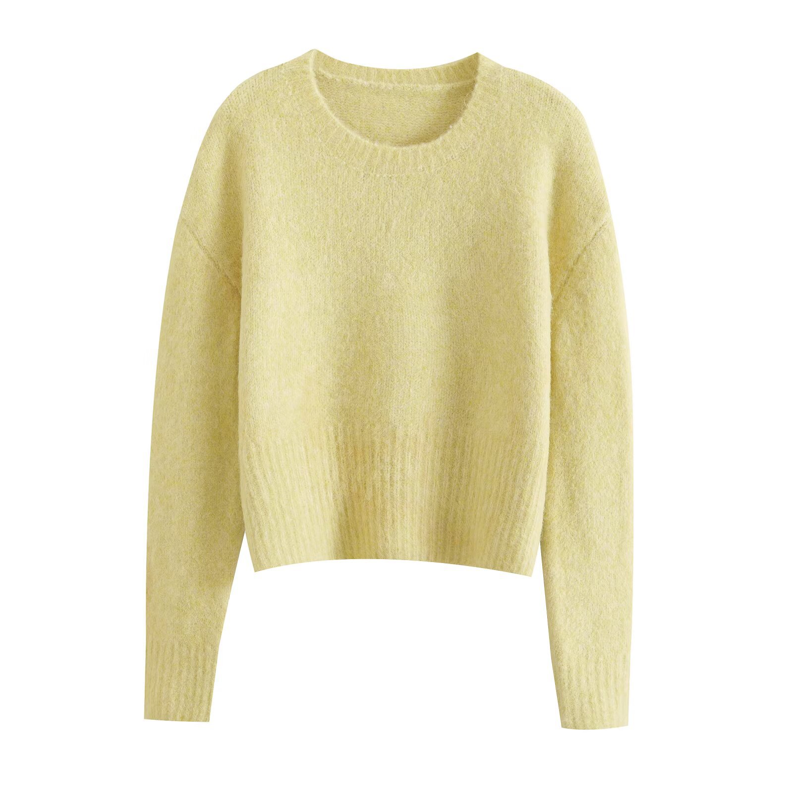 Knit Top Trendy Casual Cropped Sweater KUN-00017