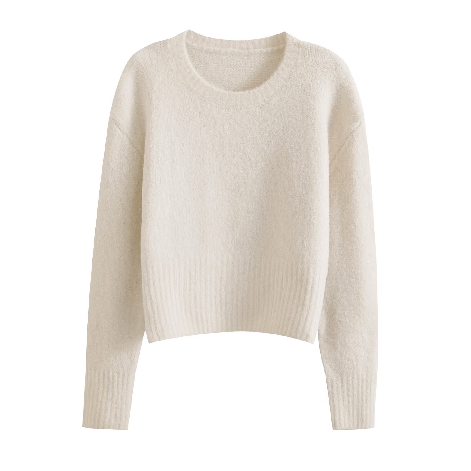 Knit Top Trendy Casual Cropped Sweater KUN-00017