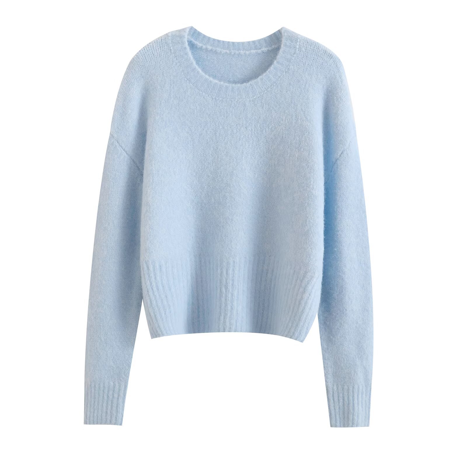 Knit Top Trendy Casual Cropped Sweater KUN-00017