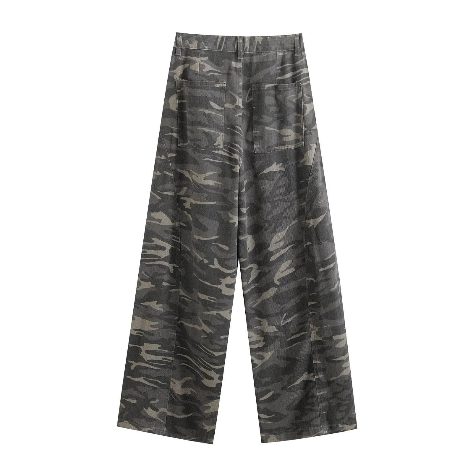 Camo Wide Leg Pants - Casual Chic Trousers KUN-00017