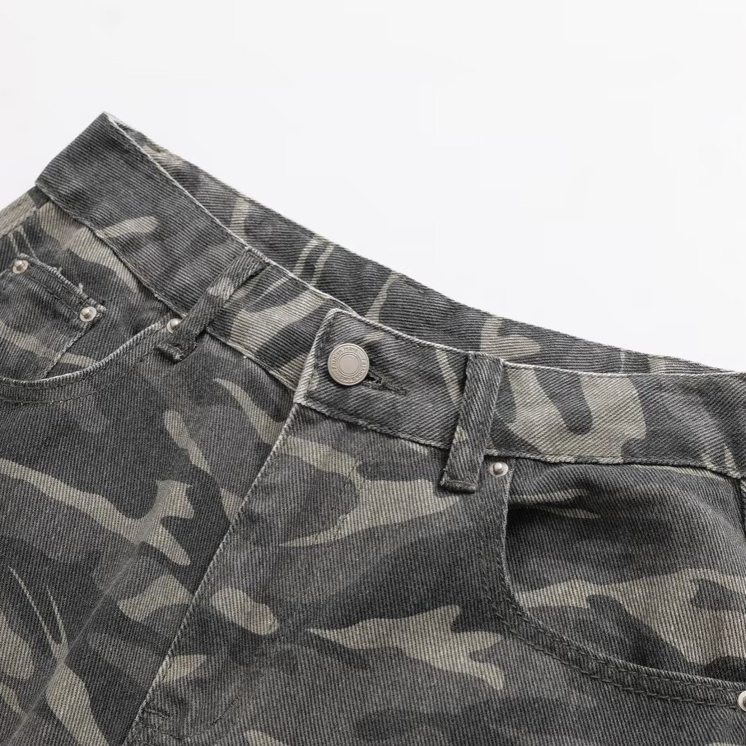 Camo Wide Leg Pants - Casual Chic Trousers KUN-00017