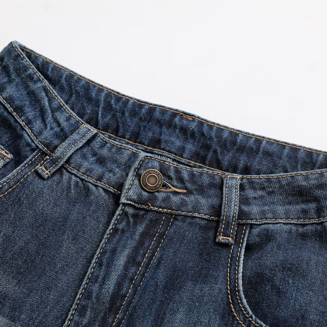 Women's Wide Leg Pants Patchwork Loose Fit KUN-00018