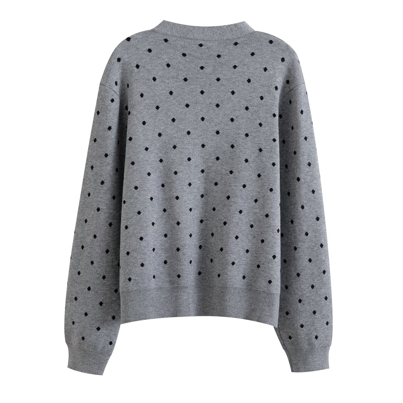 Women's Polka Dot Cardigan - Trendy Casual Knit KUN-00048