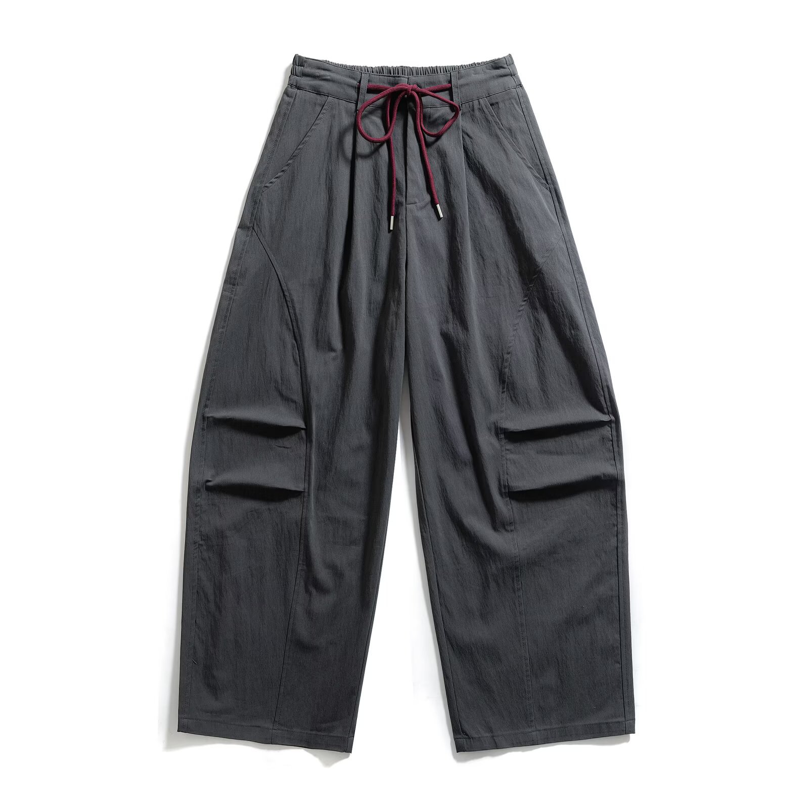 Pantalones anchos para mujer, cintura elástica, estilo casual, elegante, KUN-00008