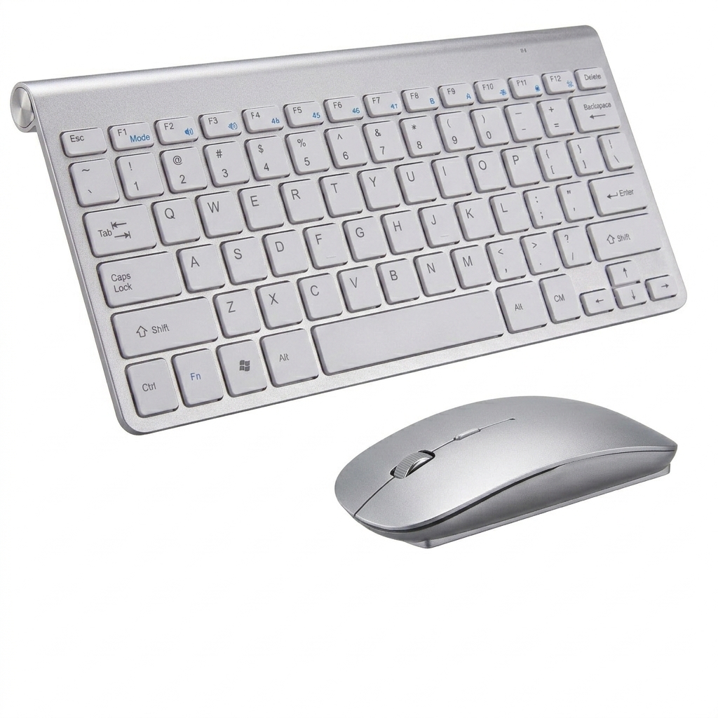 Ultra-Slim Bluetooth Wireless Keyboard & Mouse Set with Multi-Device Support