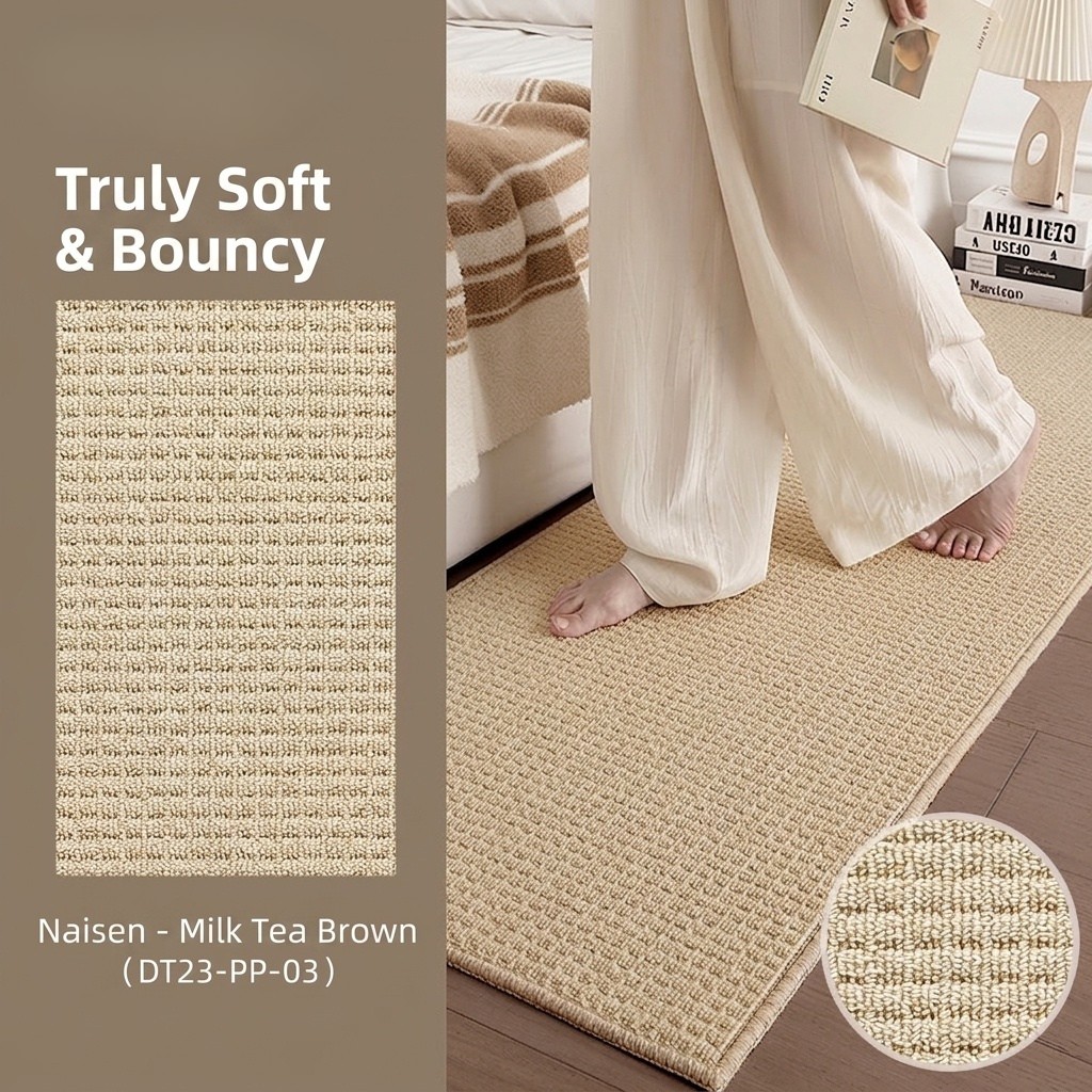 New Zealand Wool Blend Soft Area Rug for Bedroom & Living Room