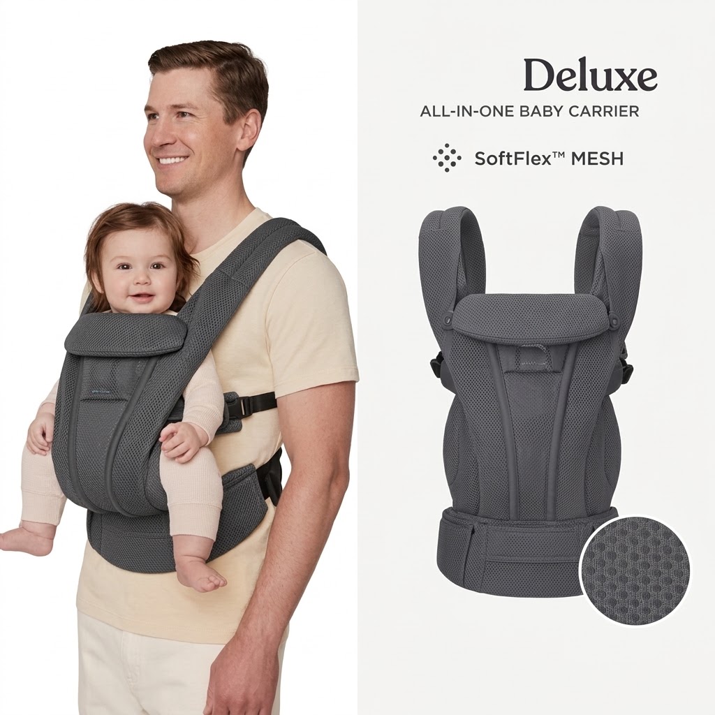 Ergonomic All-in-One Baby Carrier with Breathable Mesh Ver2