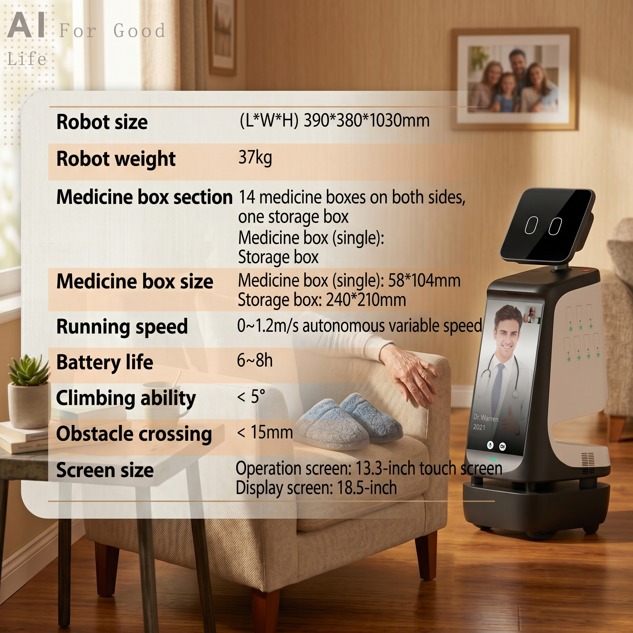 Robin AI Family Health Management Robot #41200002