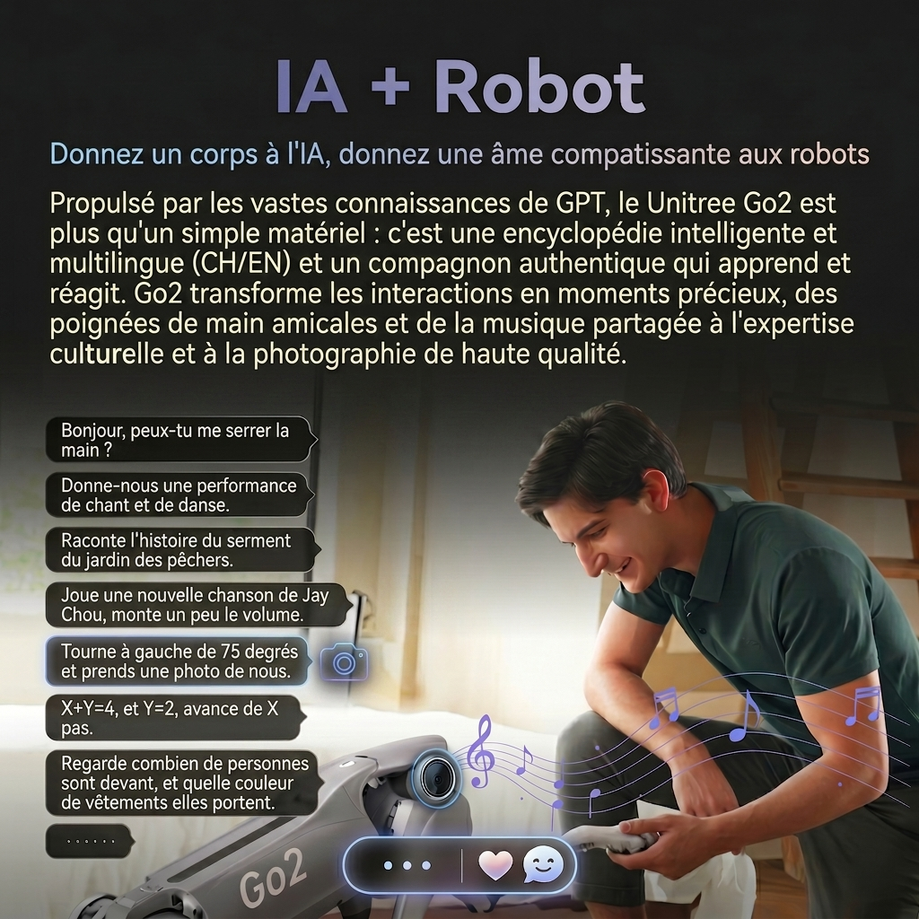 Chien robot IA Unitree Go2 Air 15 kg 12 moteurs #41200003