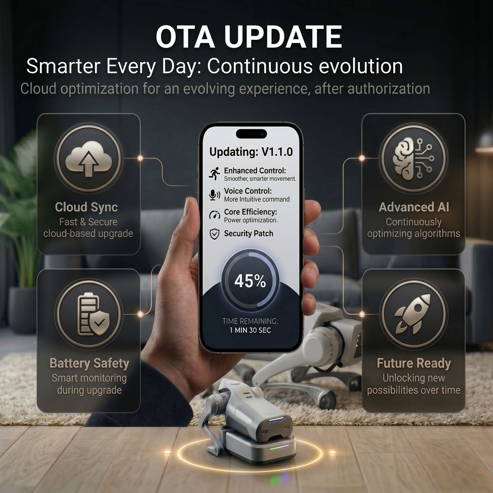 Go2 Pro AI Robotic Dog Smart Follow 4G eSIM #41200006