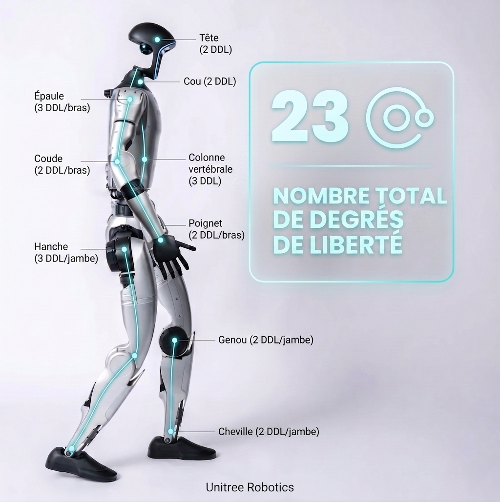 Robot humanoïde basique Unitree G1 1,3 m 35 kg #41200004