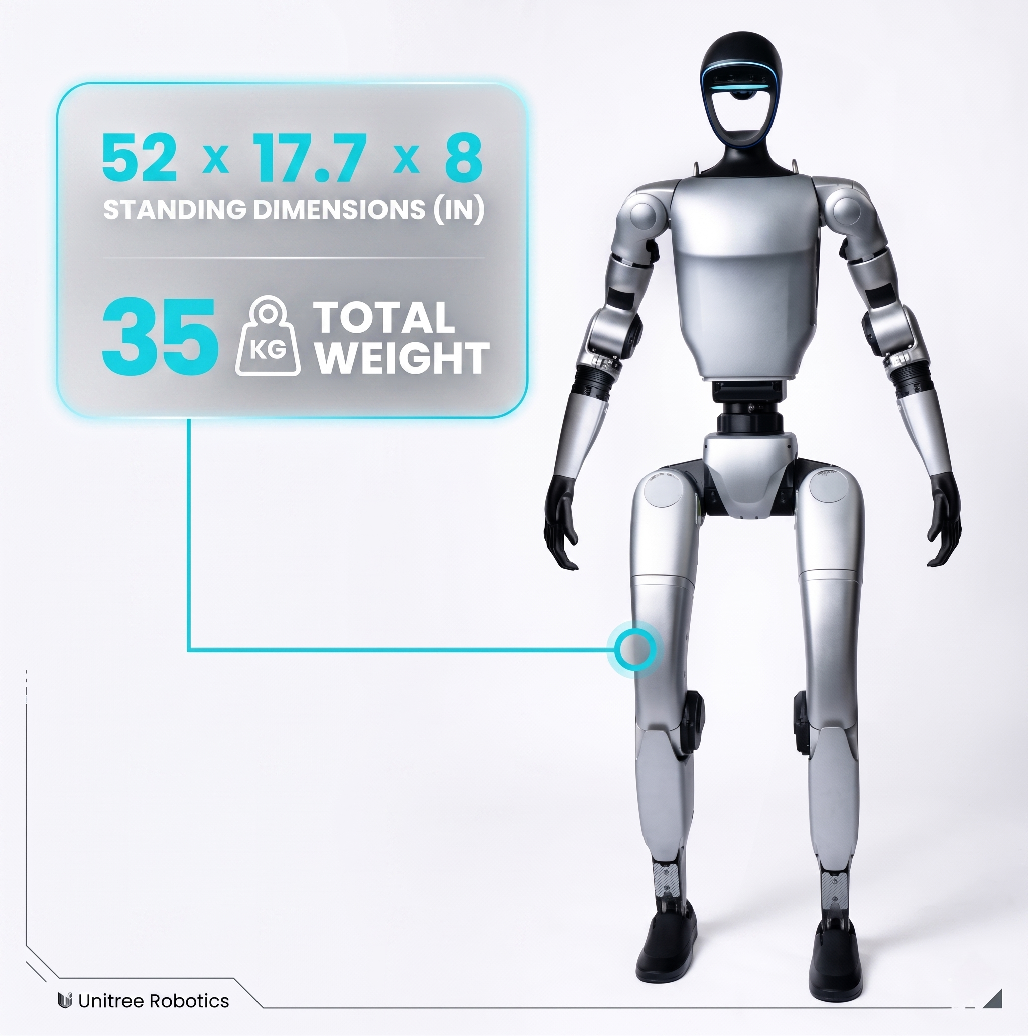Unitree G1 Basic Humanoid Robot 1.3m 35kg #41200004