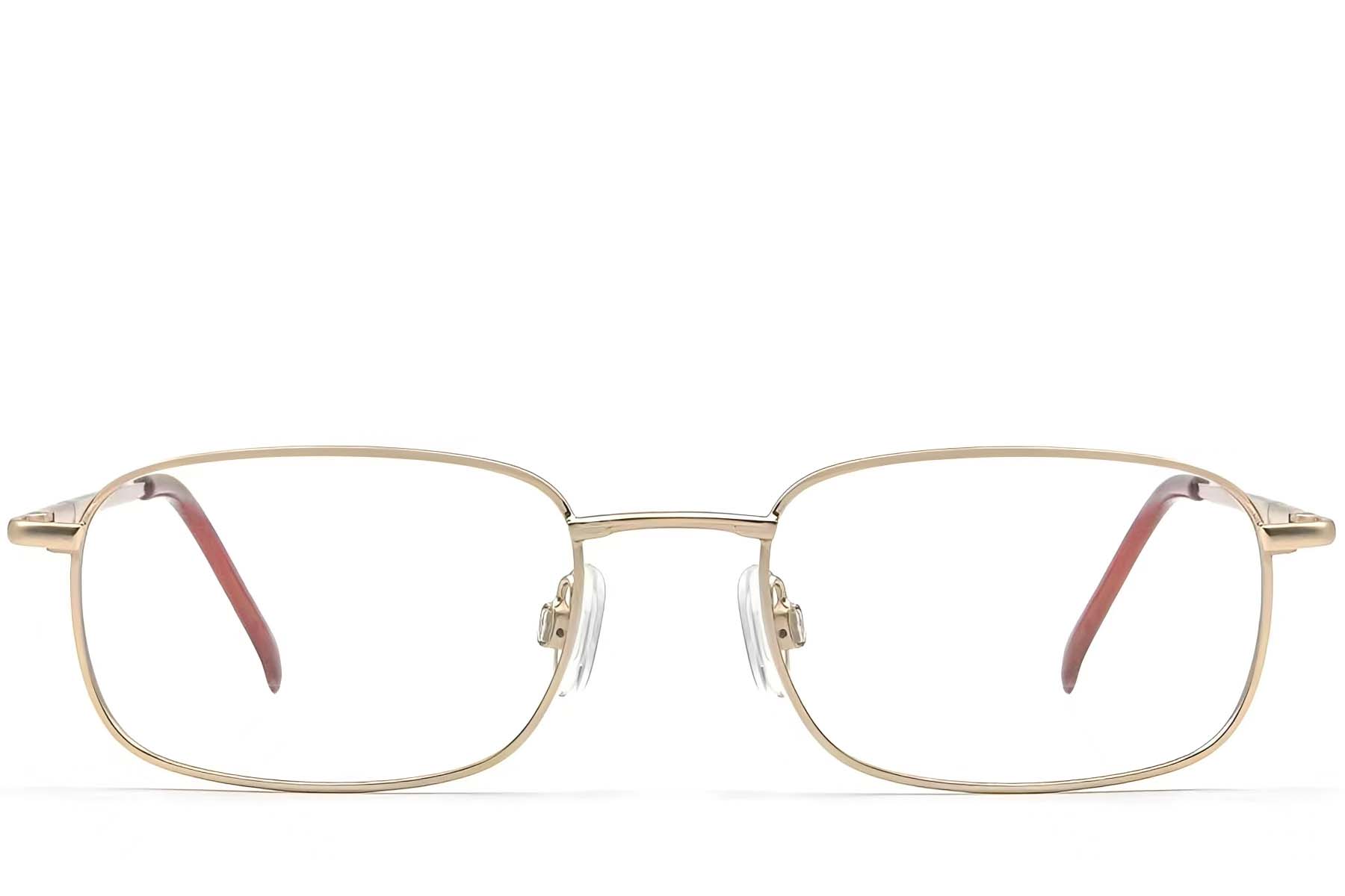 BS2012-0421_Golden_Rectangular_Metal_Glasses_front