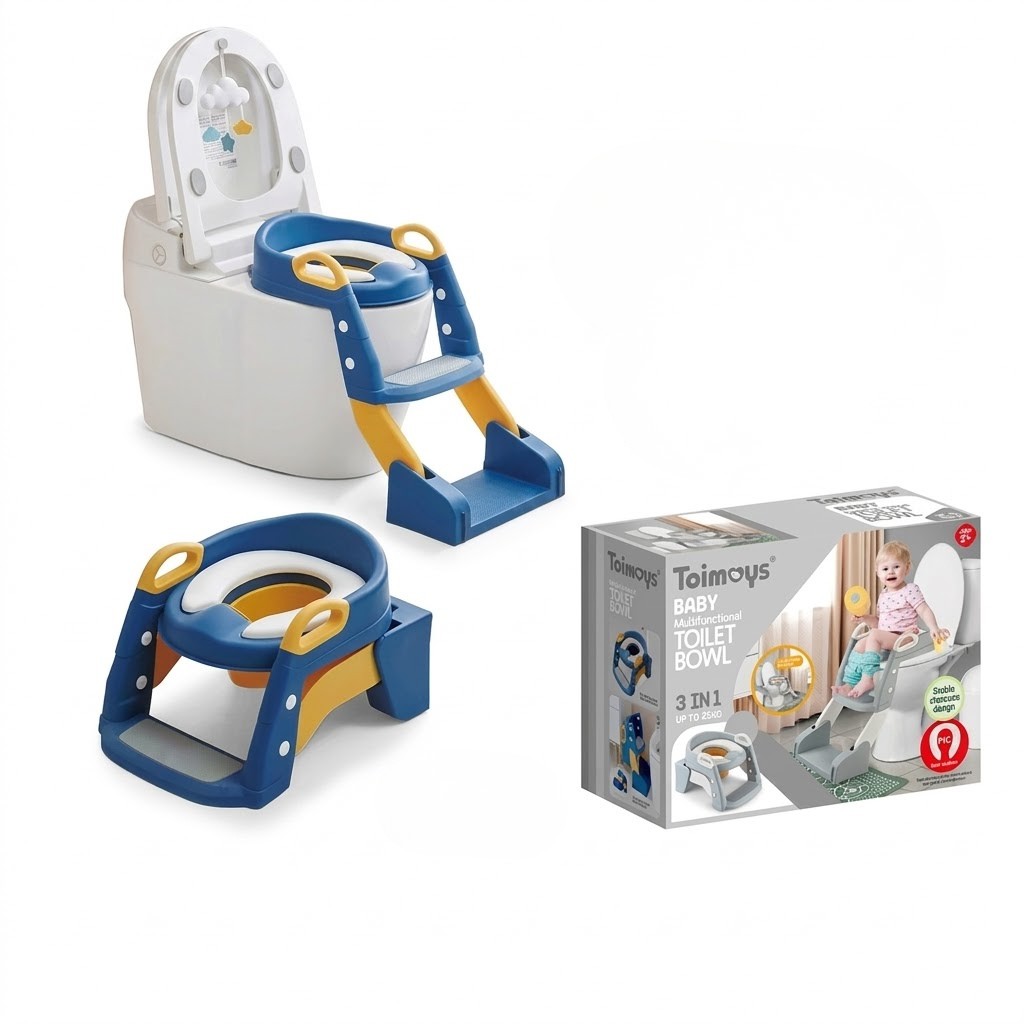 Multifunctional Baby Toilet Training Seat with Ladder