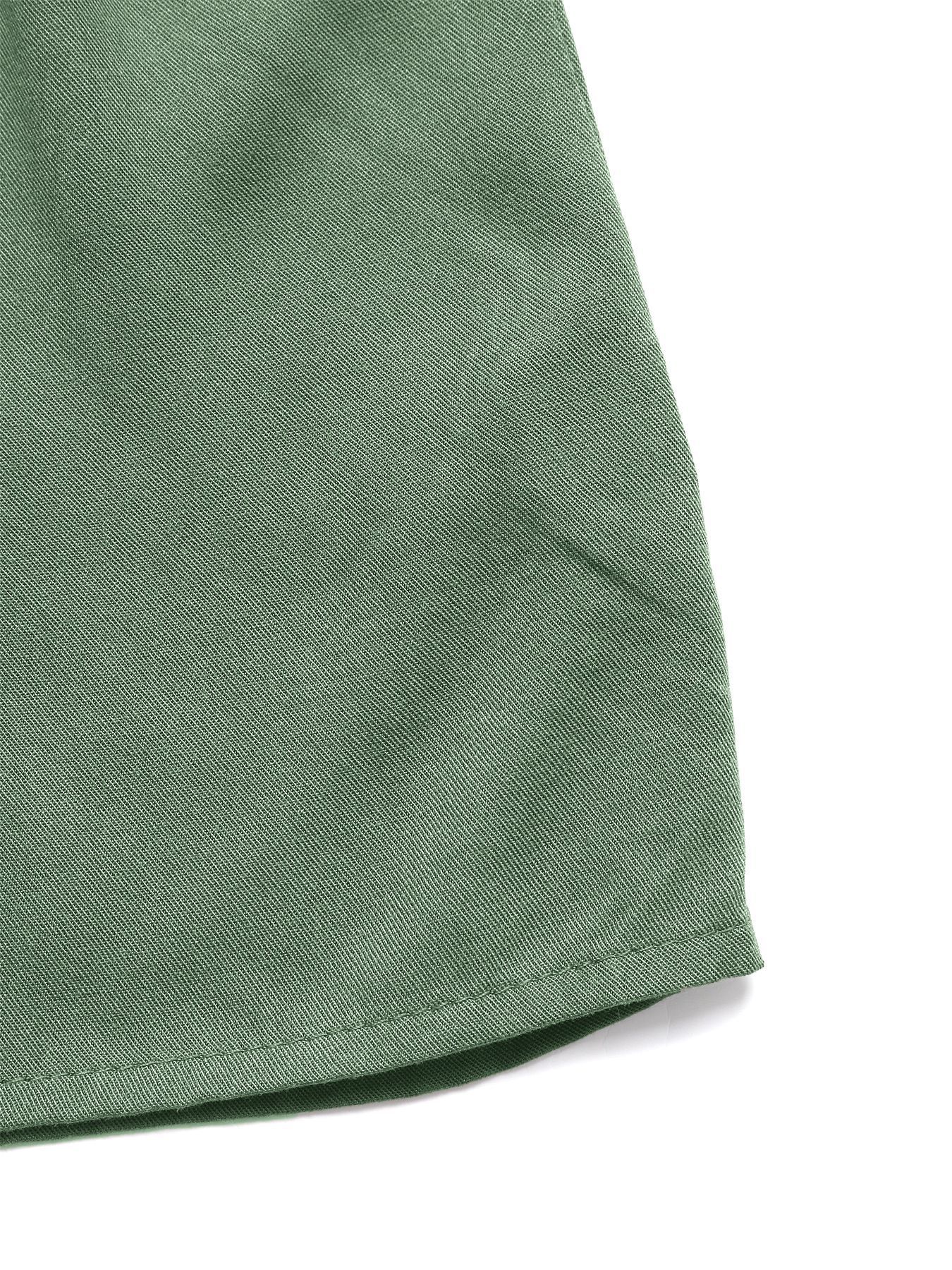 Robe courte à volants vert armée pour femme