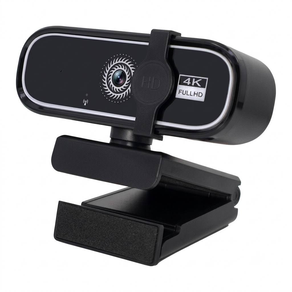 Cámara web USB 4K Full HD con micrófono incorporado, cámara de ordenador para streaming ultra nítido para videollamadas, videoconferencias y PC.