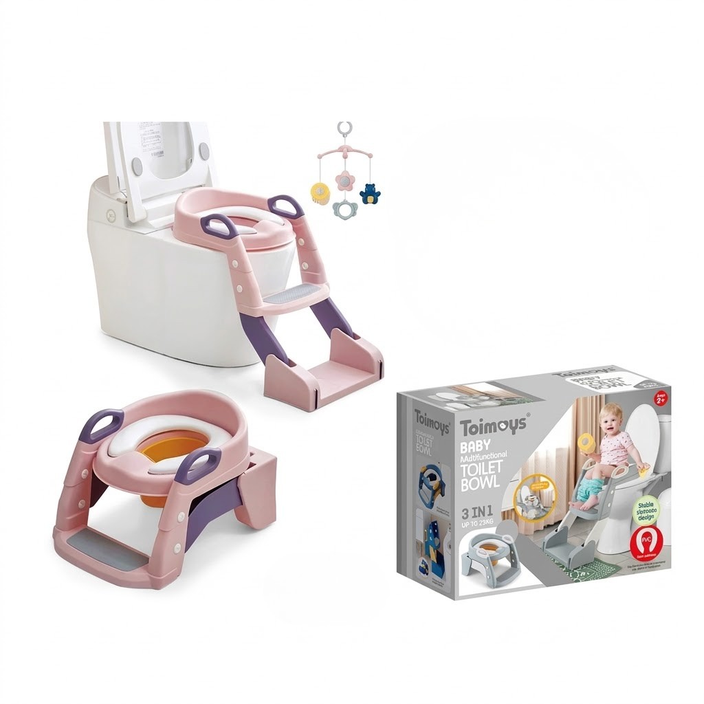Multifunctional Baby Toilet Training Seat with Ladder