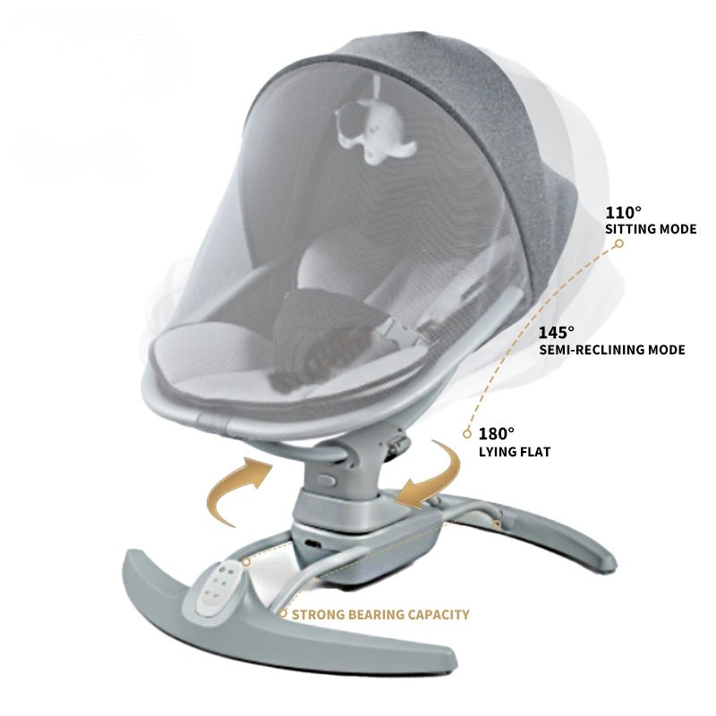 3-in-1 Baby Auto Swing Rocker - Grey