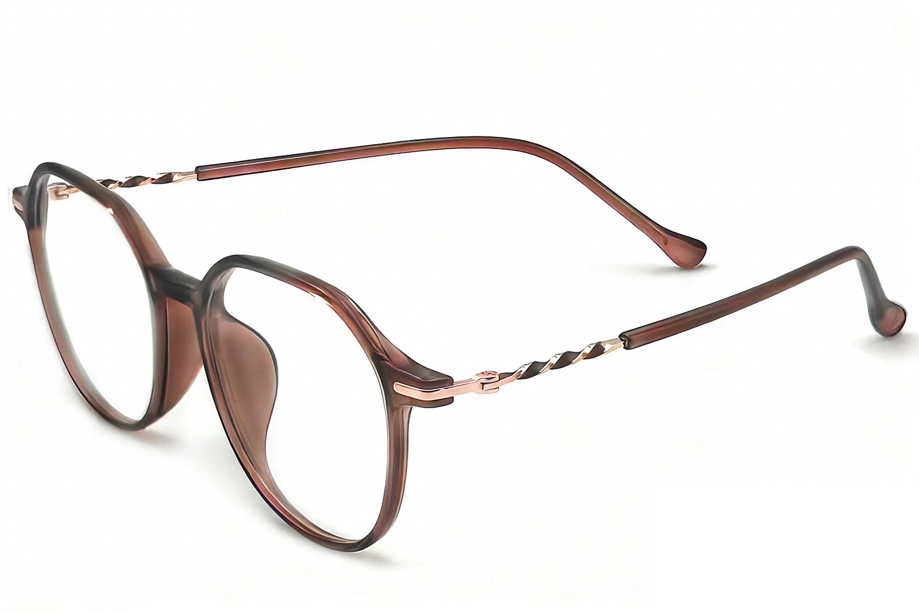Geometric Brown TR90 Glasses #BS0423-0238