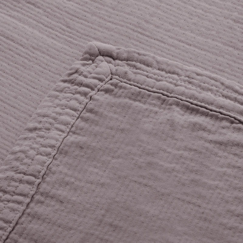Thickened Lyocell Cotton Linen Blend Machine Washable Breathable Soft Throw Blanket