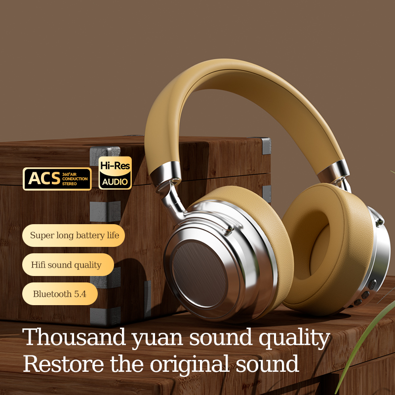 CR-9 Wireless Bluetooth 6.0 Headphones with Hi-Res Audio
