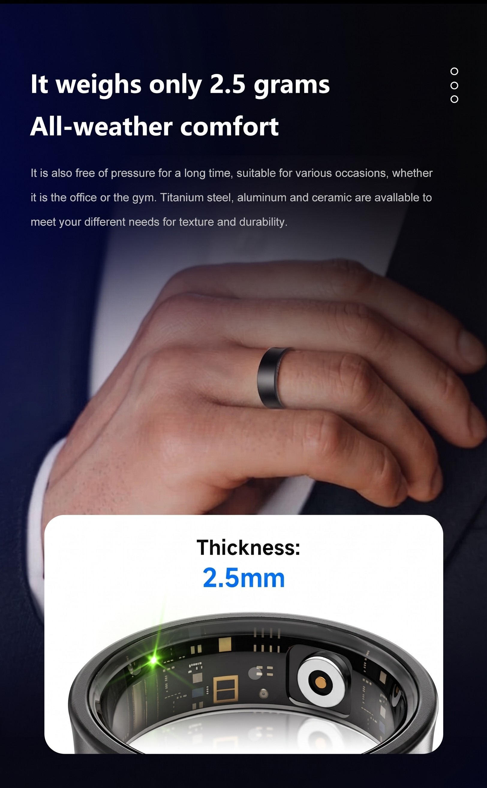 Smart Ring: tracker avanzato per la salute e il fitness, per un benessere ottimale.