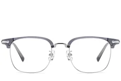 BS1913-0199_Grey_Semi-rimless_TR90_Glasses_front