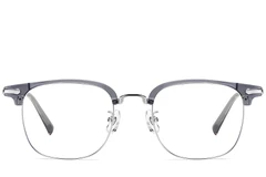 BS1913-0199_Grey_Semi-rimless_TR90_Glasses_front