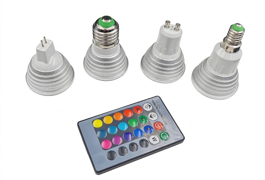 Smart RGB LED Bulb with Remote Control Dimmable Color Light