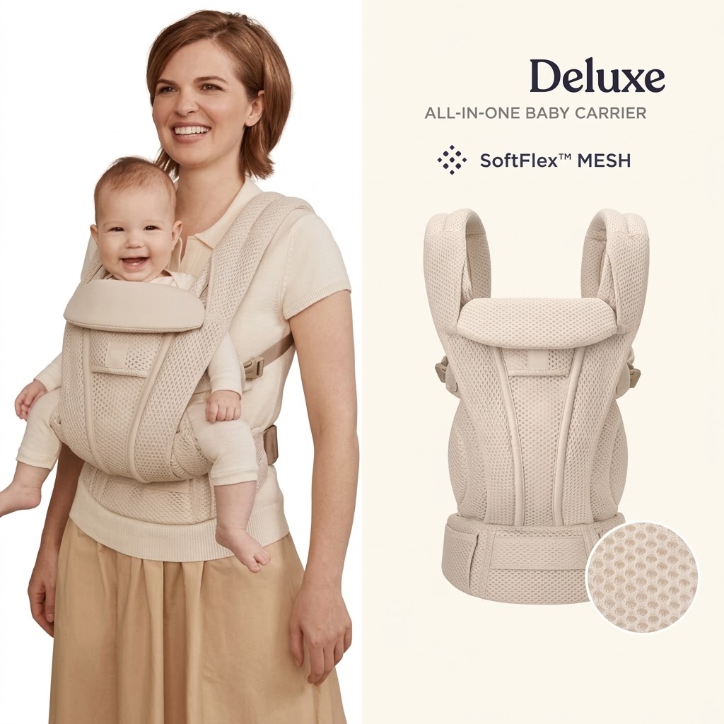 Ergonomic All-in-One Baby Carrier with Breathable Mesh Ver2