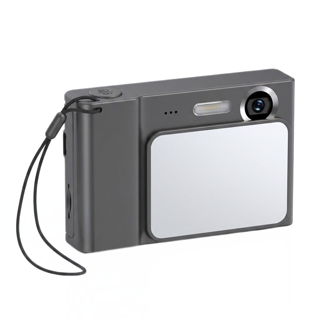 Cámara digital 4K de 48 MP para niños y vlogging, enfoque automático, zoom digital de 8x, batería de 650 mAh, juegos integrados.