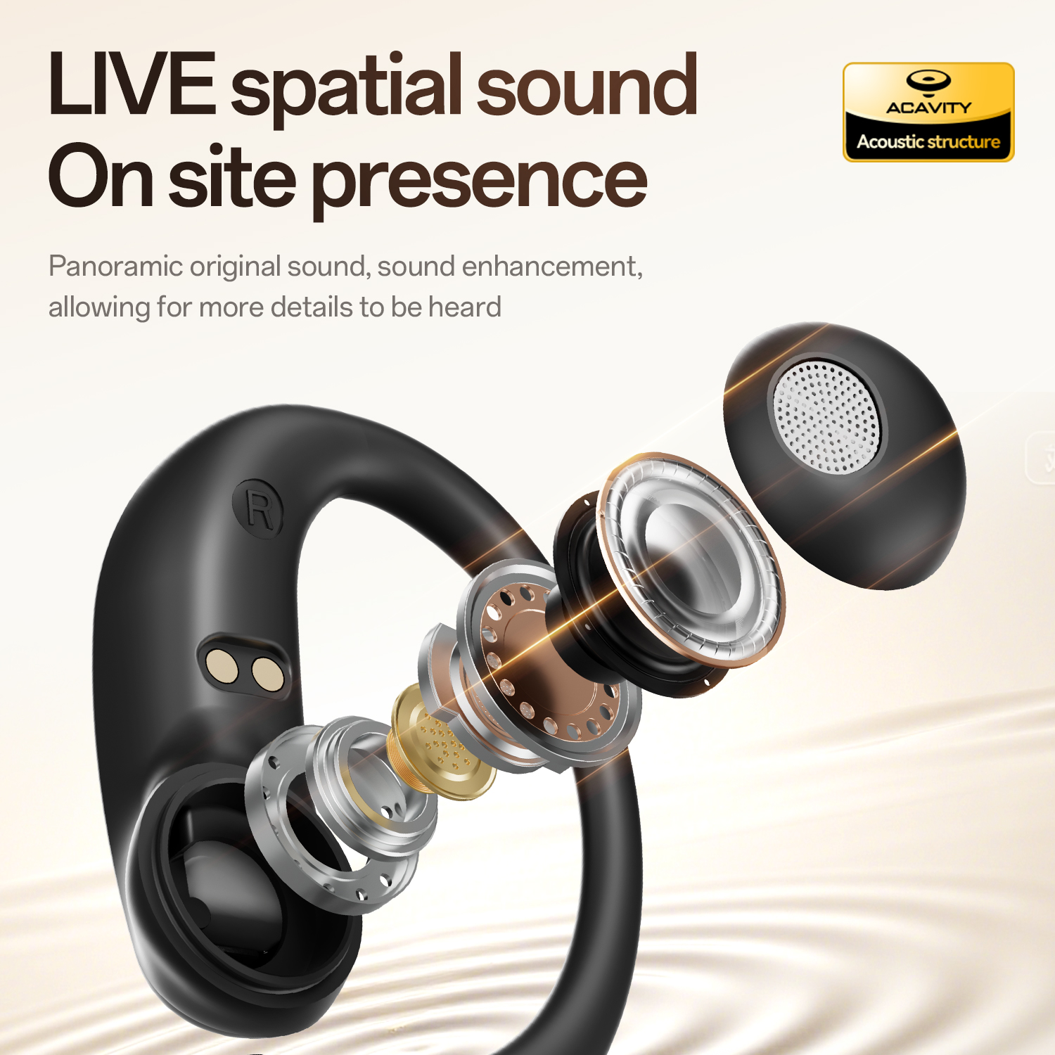 Earthsong Open-Ear Wireless Earbuds with Zero Latency Model#M140