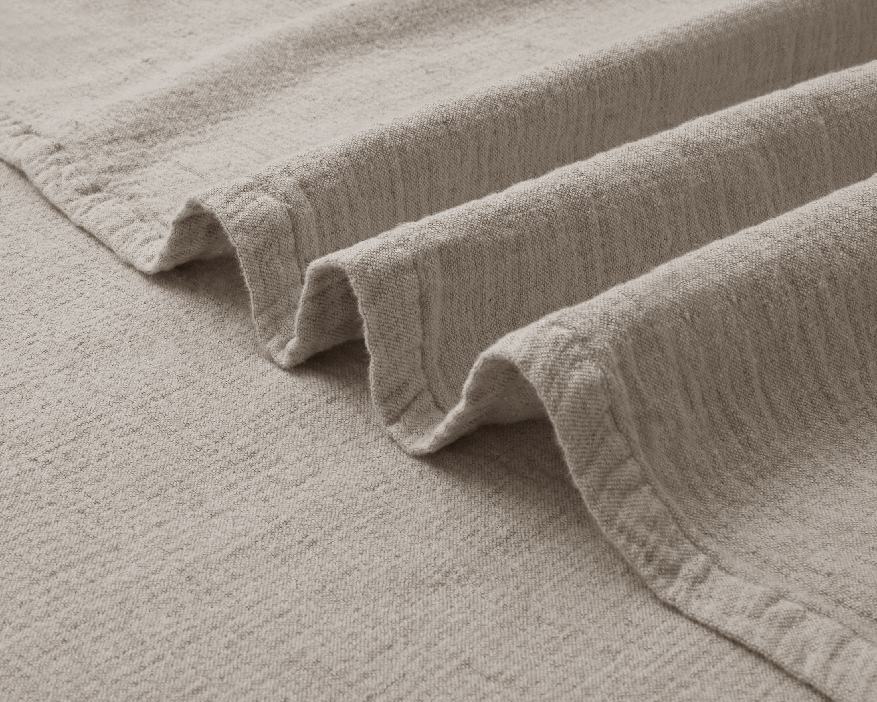 Thickened Cotton Linen Blend Machine Washable Breathable Soft Throw Blanket
