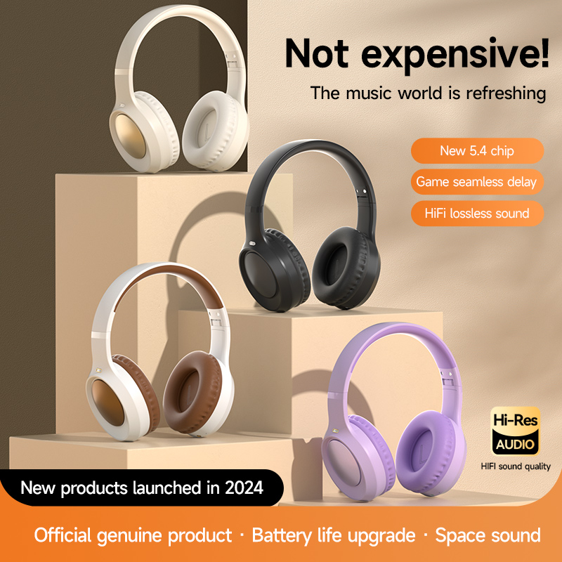 Wireless Bluetooth 6.0 Headphones | Hi-Res Audio & 15H Battery