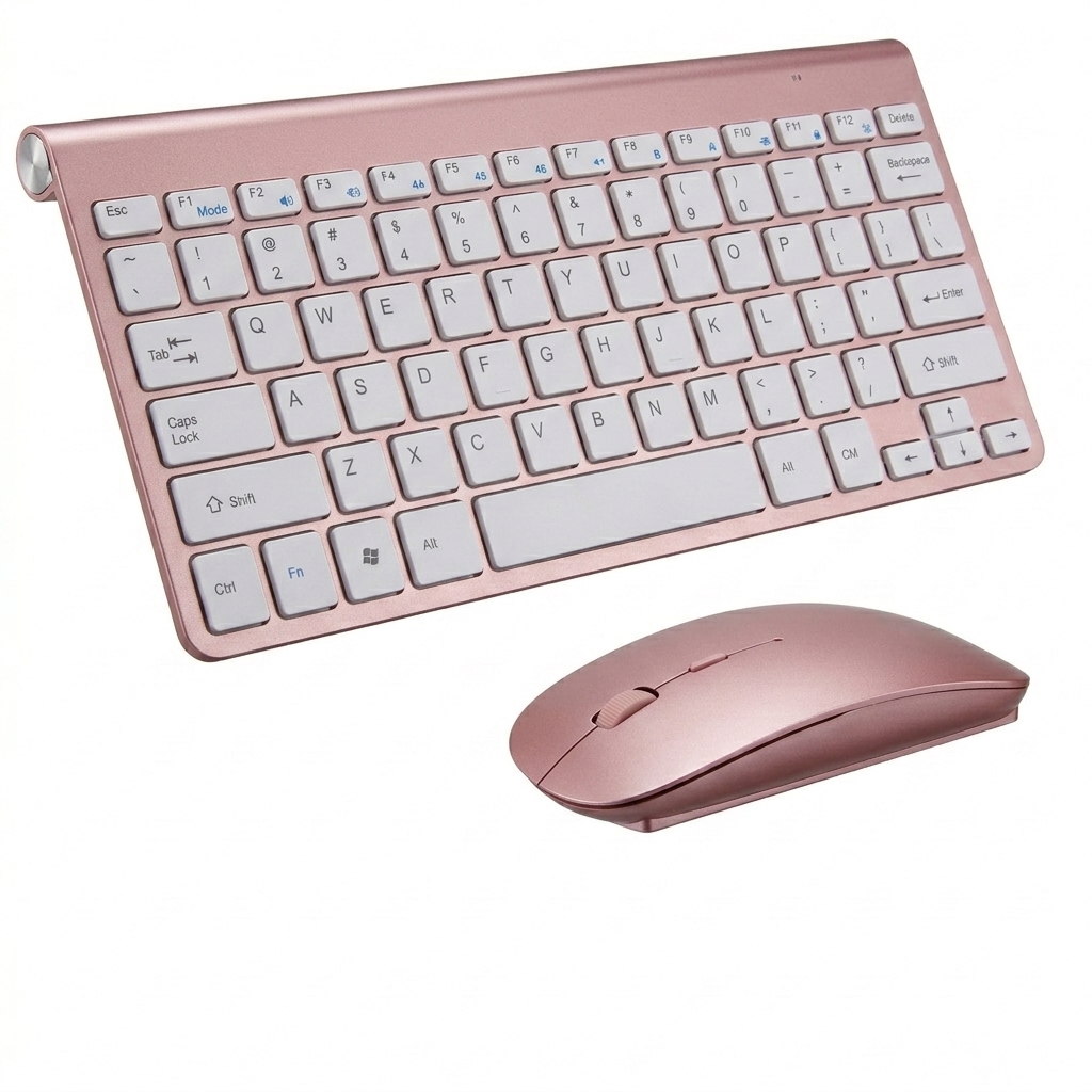 Ultra-Slim Bluetooth Wireless Keyboard & Mouse Set with Multi-Device Support