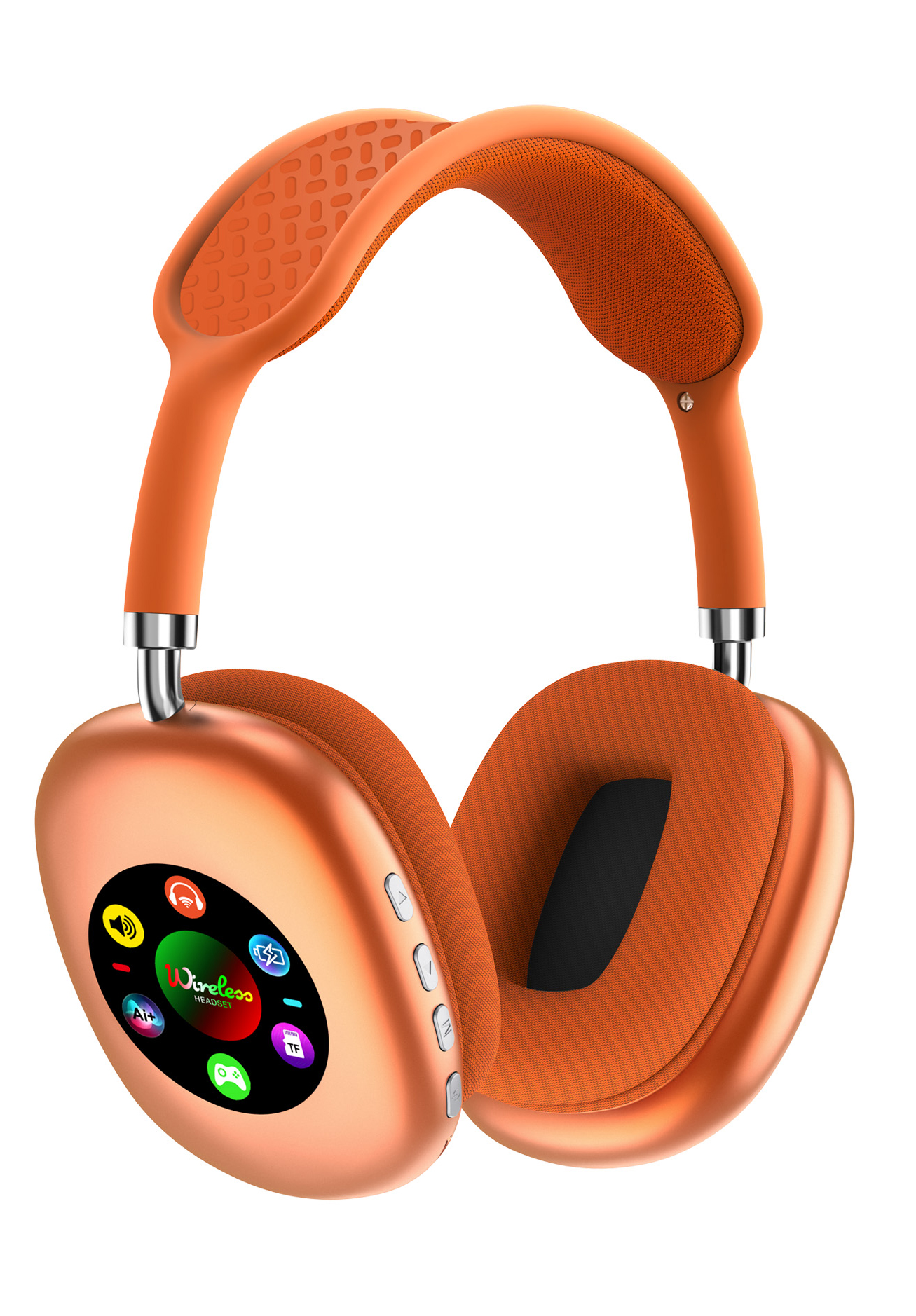 RGB Digital Display Screen Wireless Bluetooth Headphones - AKZ615B