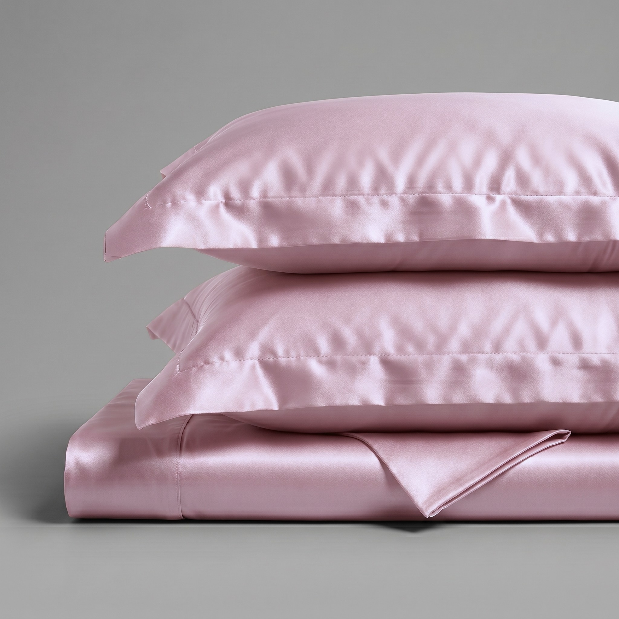 Luxury Mulberry Silk 3-Piece Bedding - Premium Soft Satin Duvet Cover & Pillowcase Set