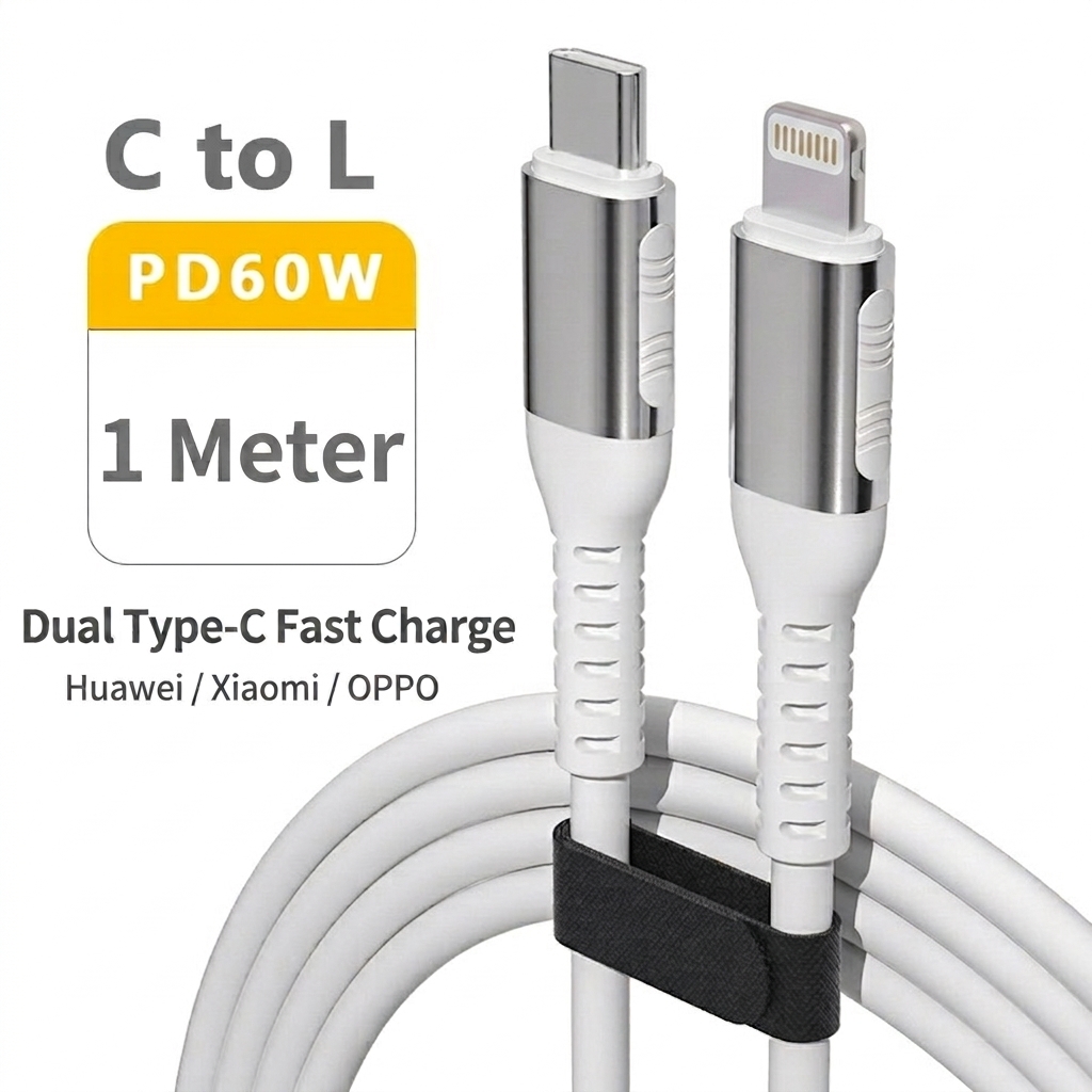 66W Liquid Silicone Fast Charging Cable, USB Type-C/Micro USB/iPhone Charger Cord, Tangle-Free