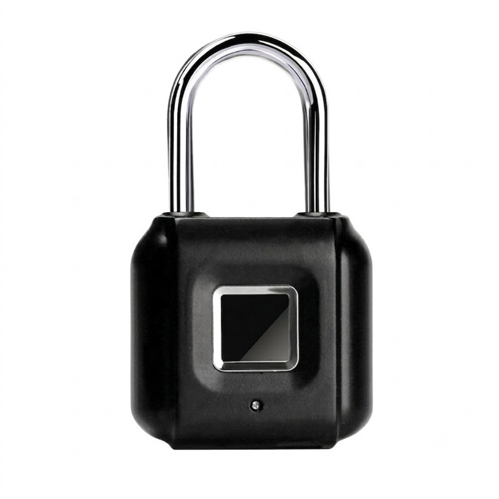 Biometric Fingerprint Padlock, IP26 Waterproof Keyless Security Lock, 1-Year Standby USB Rechargeable, Durable Zinc Alloy Shackle for Gym, School, Travel