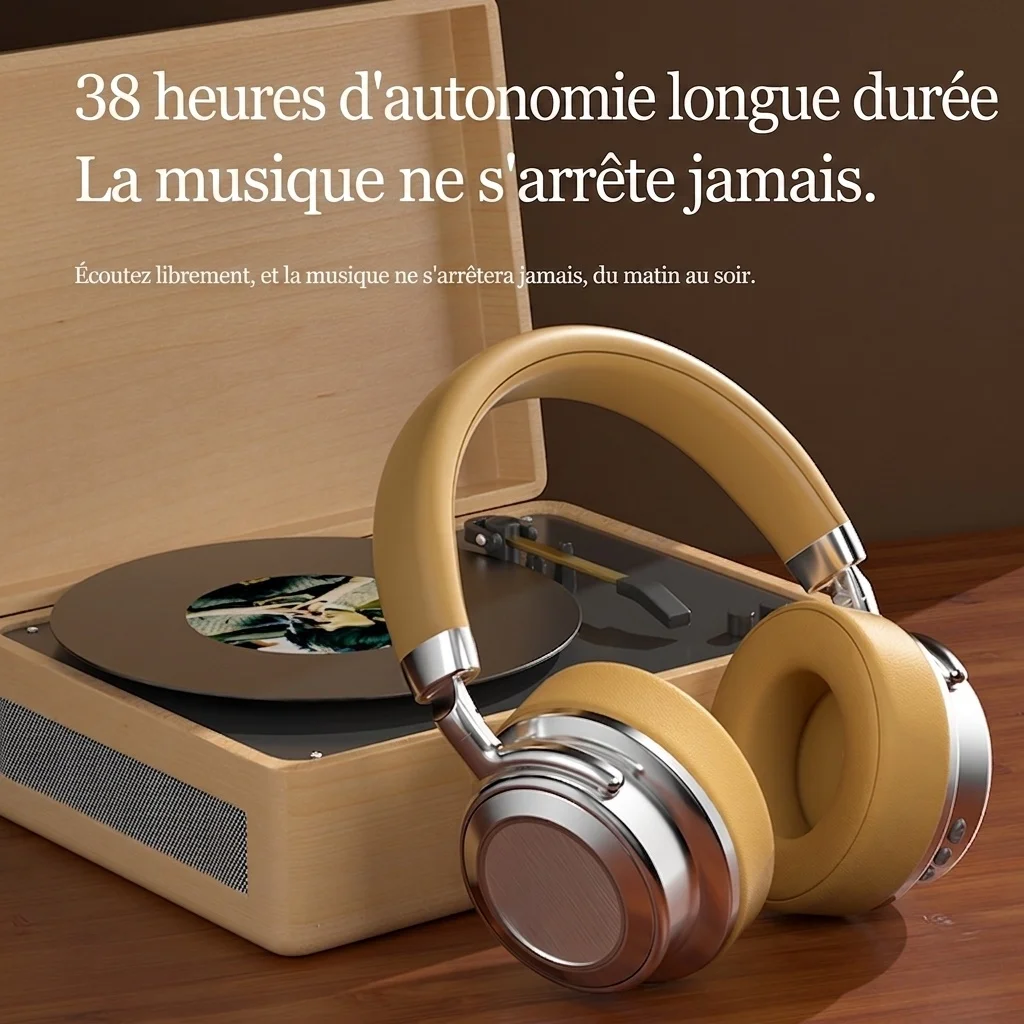 Casque sans fil CR-9 Bluetooth 6.0 avec audio haute résolution