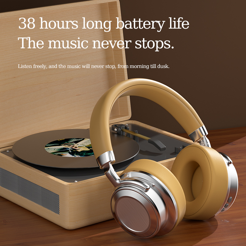CR-9 Wireless Bluetooth 6.0 Headphones with Hi-Res Audio