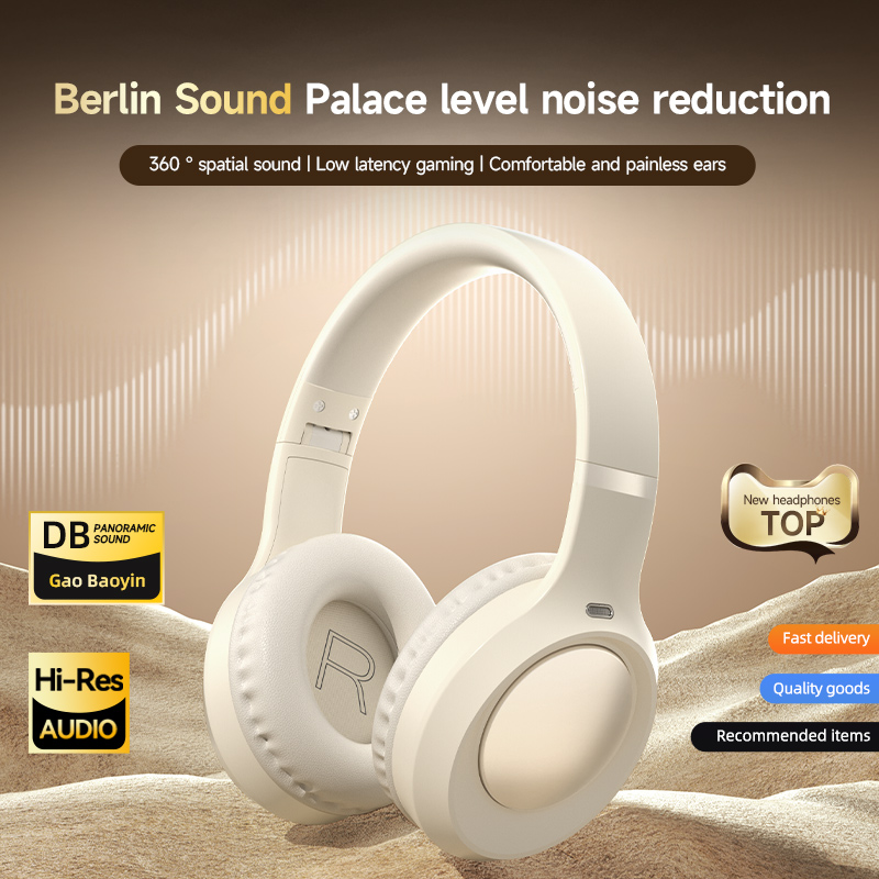 Wireless Bluetooth 6.0 Headphones | Hi-Res Audio & 15H Battery