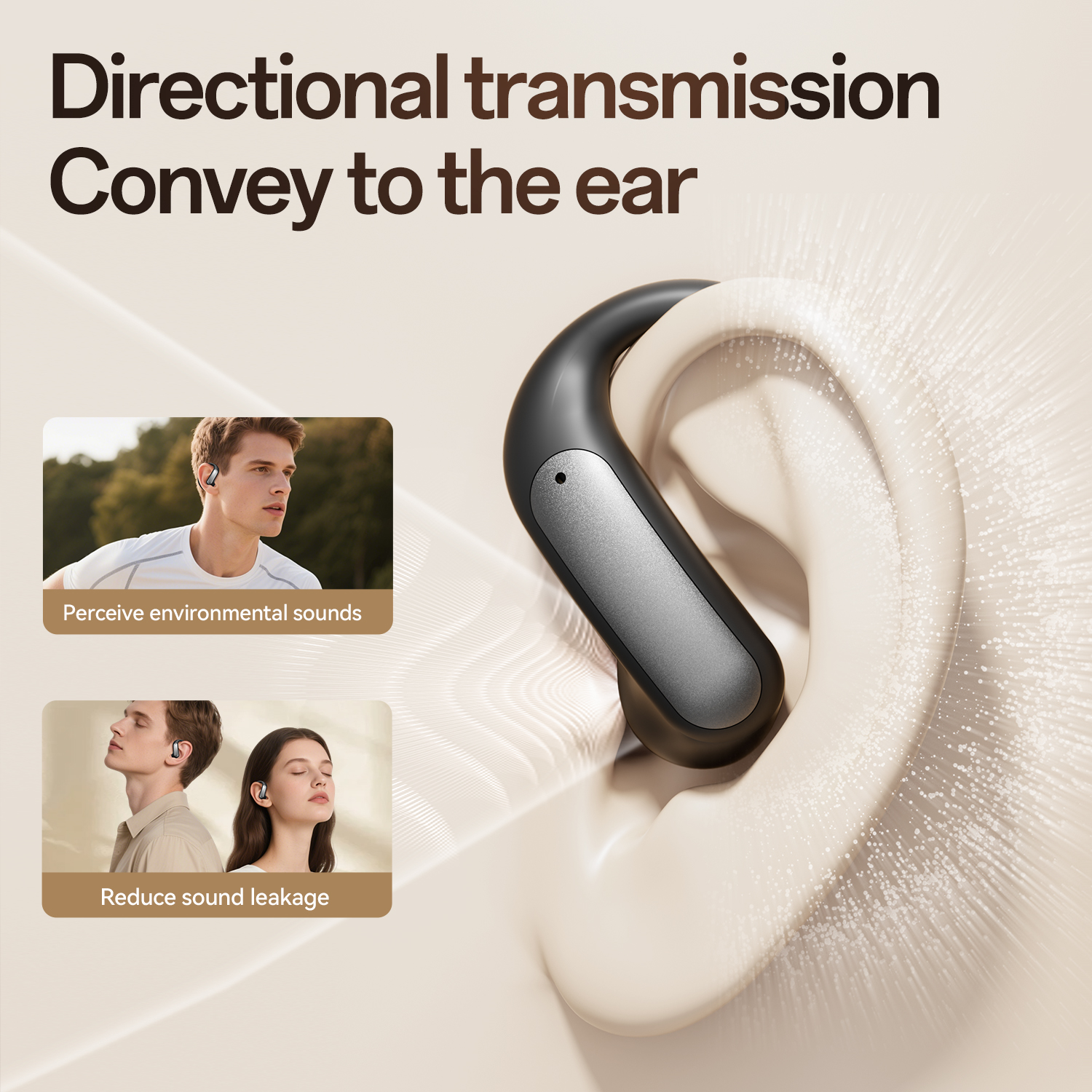 Earthsong Open-Ear Wireless Earbuds with Zero Latency Model#M140