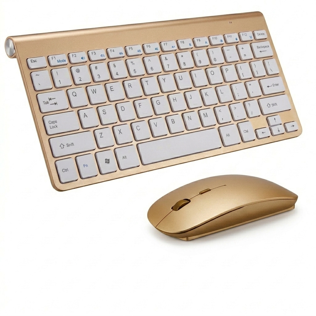 Ultra-Slim Bluetooth Wireless Keyboard & Mouse Set with Multi-Device Support